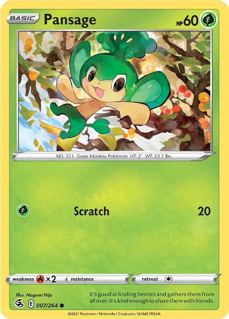 Pansage (007/264) [Sword & Shield: Fusion Strike] | Exor Games Bridgewater