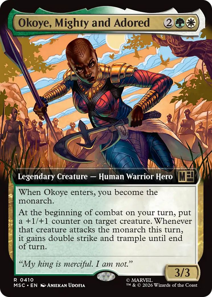 Okoye, Mighty and Adored (Extended Art) [Marvel Super Heroes Commander] | Exor Games Bridgewater