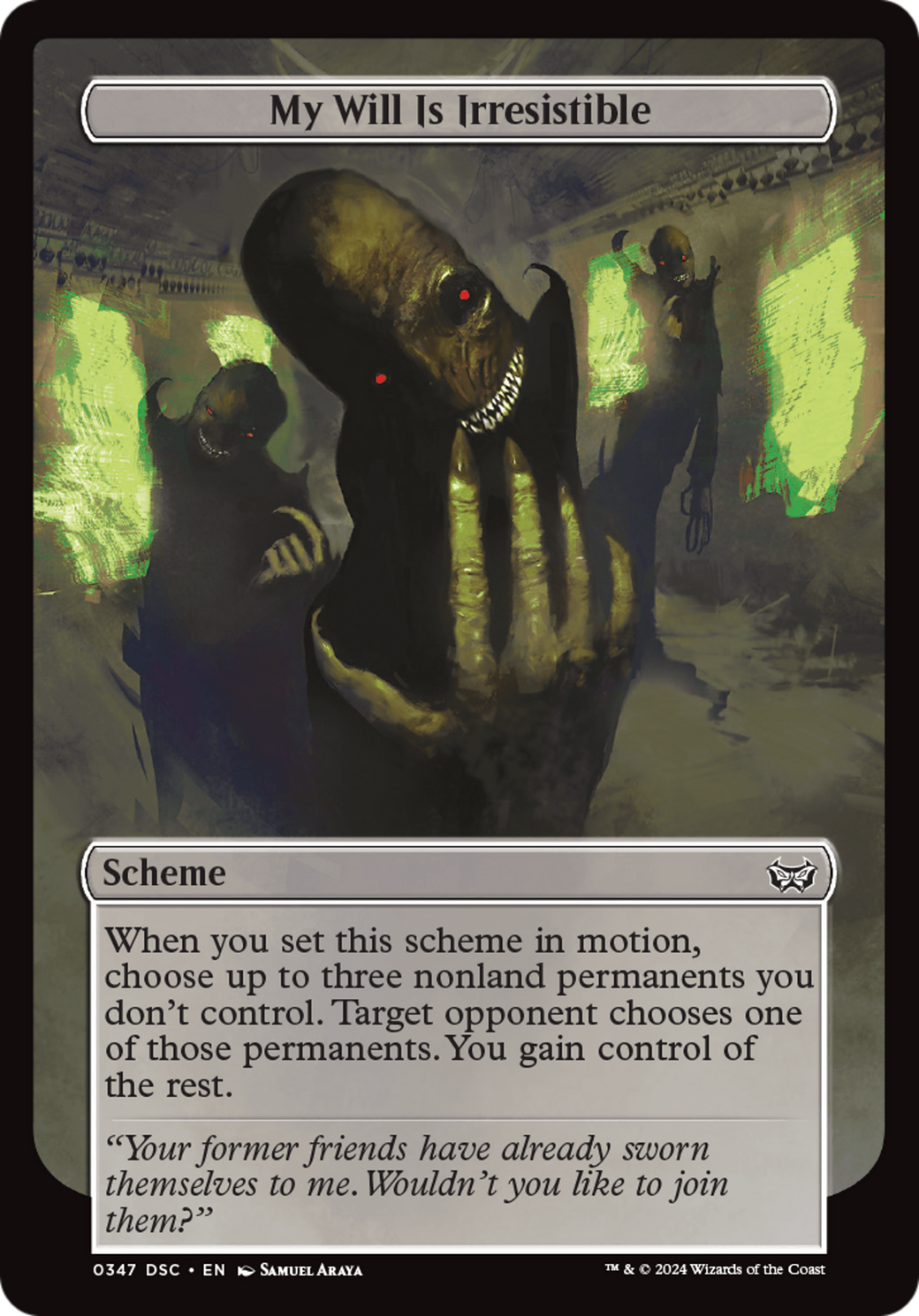 My Will Is Irresistible (Full Art) [Duskmourn: Archenemy] | Exor Games Bridgewater