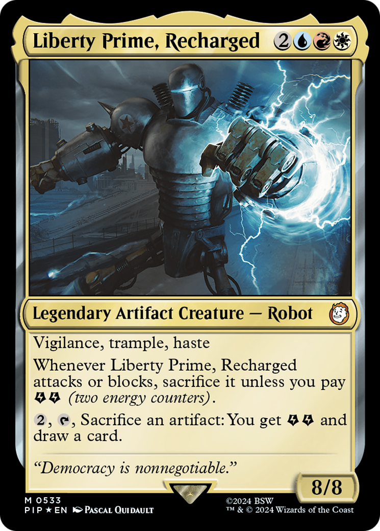 Liberty Prime, Recharged (Surge Foil) [Fallout] | Exor Games Bridgewater