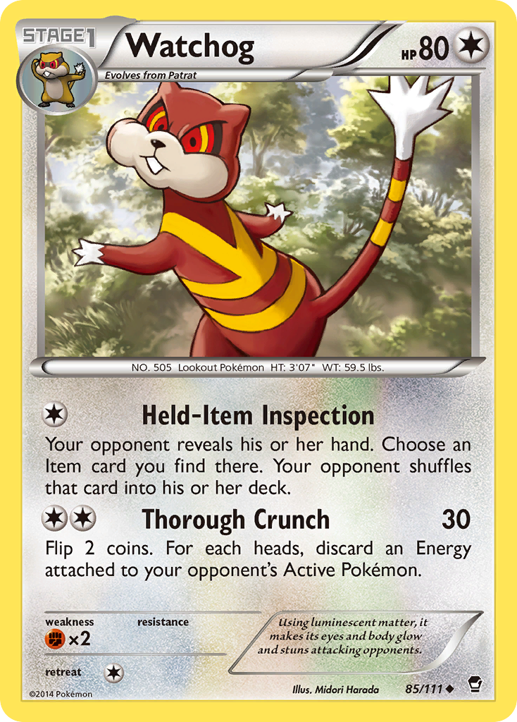 Watchog (85/111) [XY: Furious Fists] | Exor Games Bridgewater