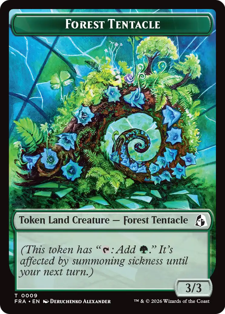 Dragon // Forest Tentacle Double-Sided Token [Reality Fracture Tokens] | Exor Games Bridgewater
