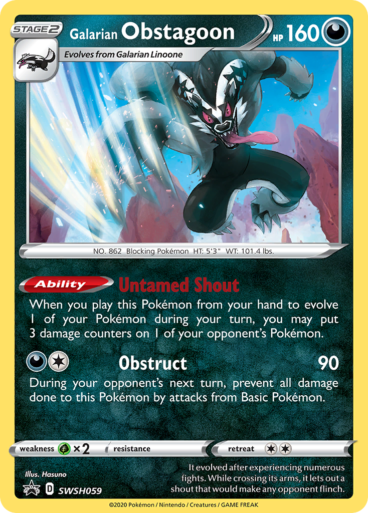 Galarian Obstagoon (SWSH059) [Sword & Shield: Black Star Promos] | Exor Games Bridgewater