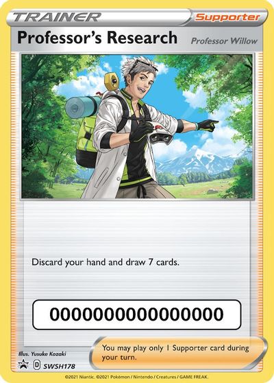 Professor's Research (SWSH178) (Pokemon Go Code) [Sword & Shield: Black Star Promos] | Exor Games Bridgewater