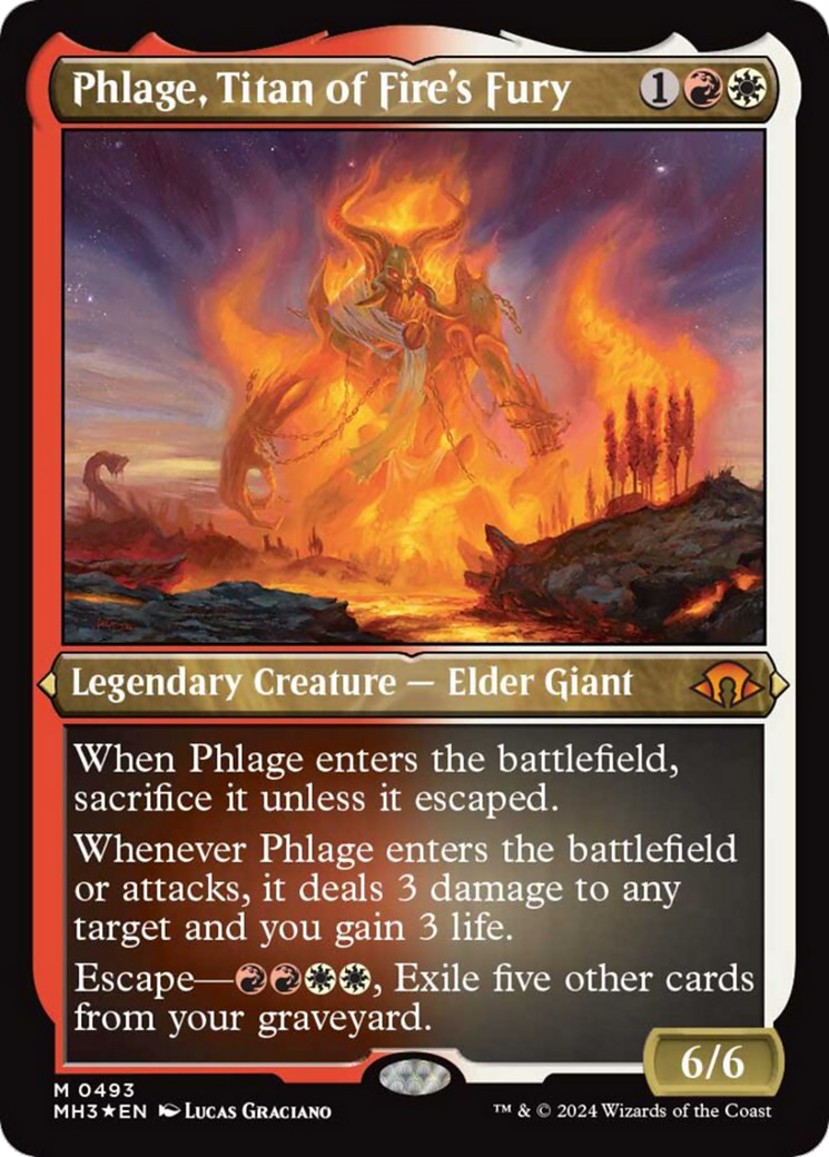 Phlage, Titan of Fire's Fury (Foil Etched) [Modern Horizons 3] | Exor Games Bridgewater