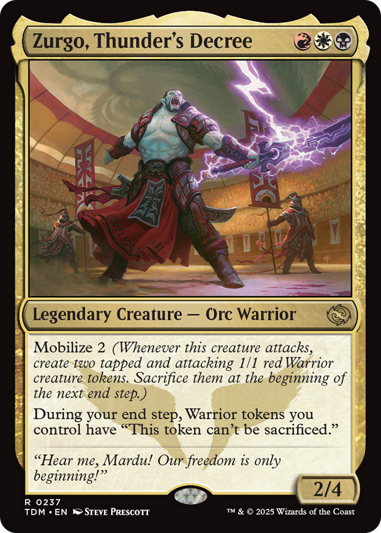 Zurgo, Thunder's Decree [Tarkir: Dragonstorm] | Exor Games Bridgewater