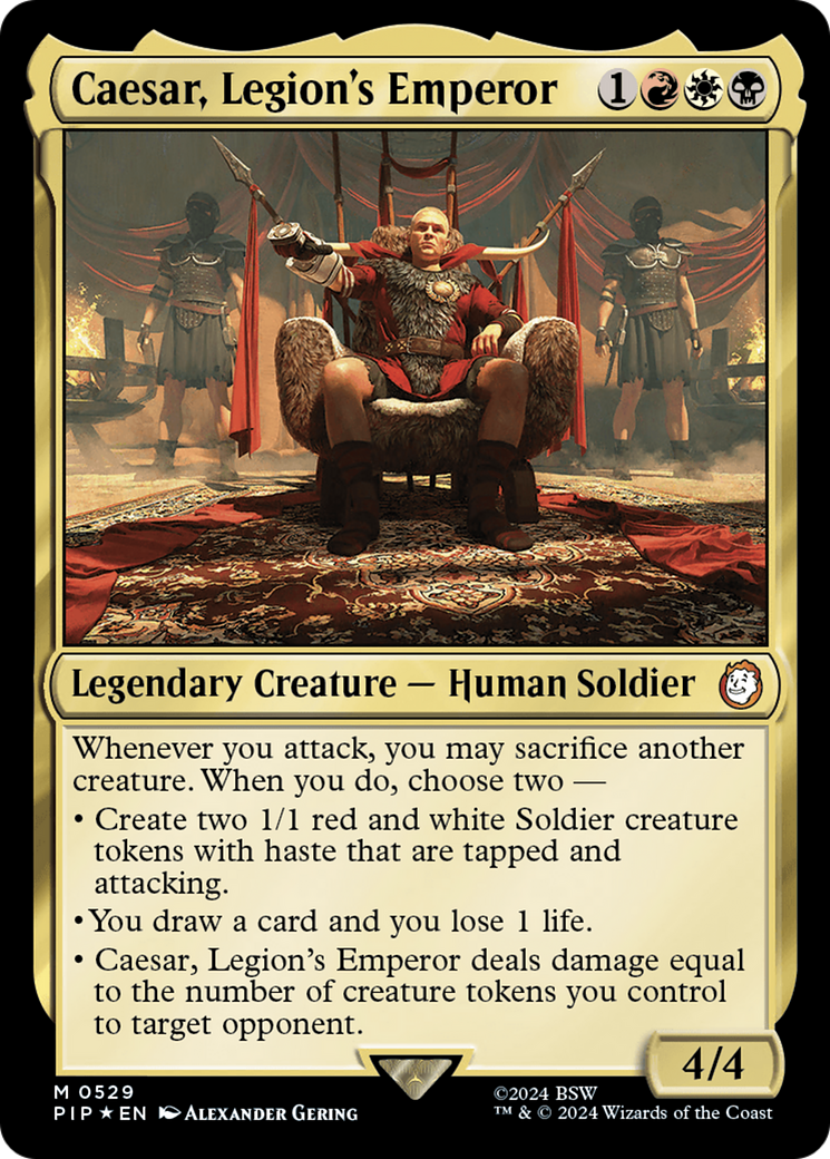 Caesar, Legion's Emperor (Surge Foil) [Fallout] | Exor Games Bridgewater