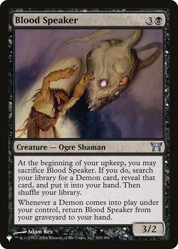 Blood Speaker [The List Reprints] | Exor Games Bridgewater