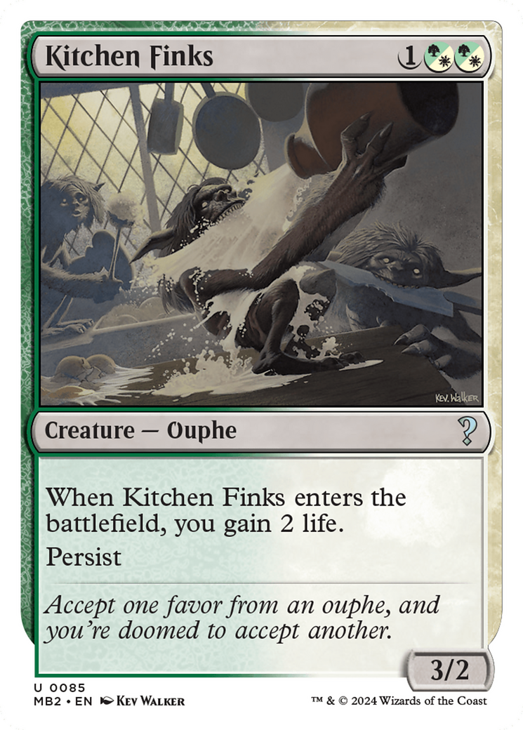 Kitchen Finks (White Border) [Mystery Booster 2] | Exor Games Bridgewater