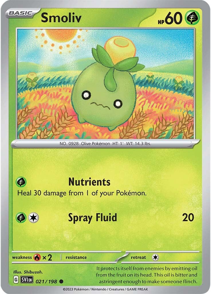 Smoliv (021/198) [Scarlet & Violet: Base Set] | Exor Games Bridgewater
