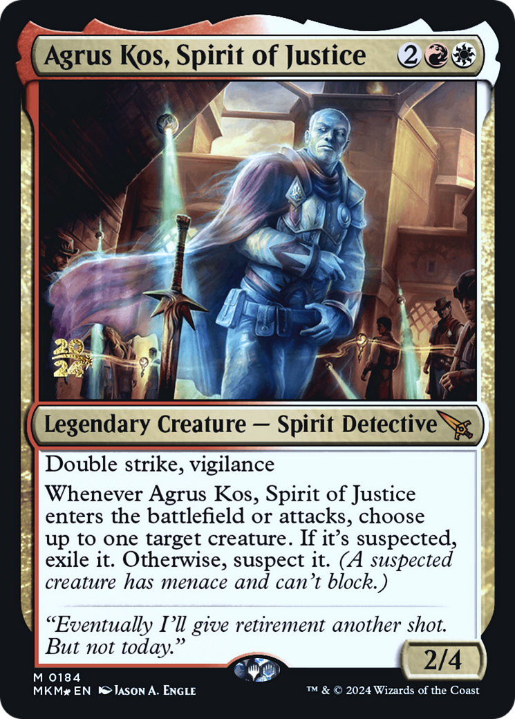 Agrus Kos, Spirit of Justice [Murders at Karlov Manor Prerelease Promos] | Exor Games Bridgewater