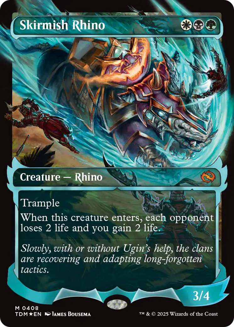 Skirmish Rhino (0408) (Showcase) [Tarkir: Dragonstorm] | Exor Games Bridgewater
