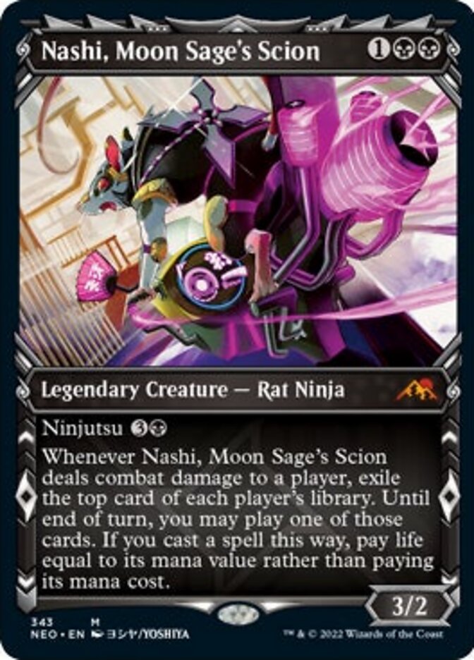 Nashi, Moon Sage's Scion (Showcase Ninja) [Kamigawa: Neon Dynasty] | Exor Games Bridgewater