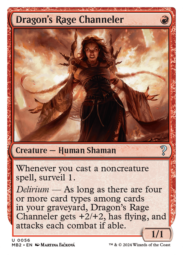 Dragon's Rage Channeler (White Border) [Mystery Booster 2] | Exor Games Bridgewater