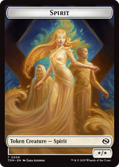 Spirit (0008) // Spirit (0009) Double-Sided Token [Tarkir: Dragonstorm Tokens] | Exor Games Bridgewater
