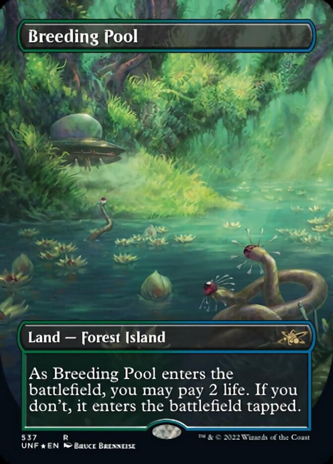 Breeding Pool (Borderless) (Galaxy Foil) [Unfinity] | Exor Games Bridgewater