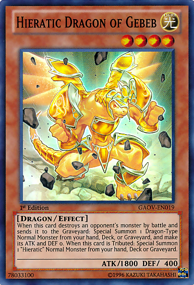 Hieratic Dragon of Gebeb [GAOV-EN019] Super Rare | Exor Games Bridgewater