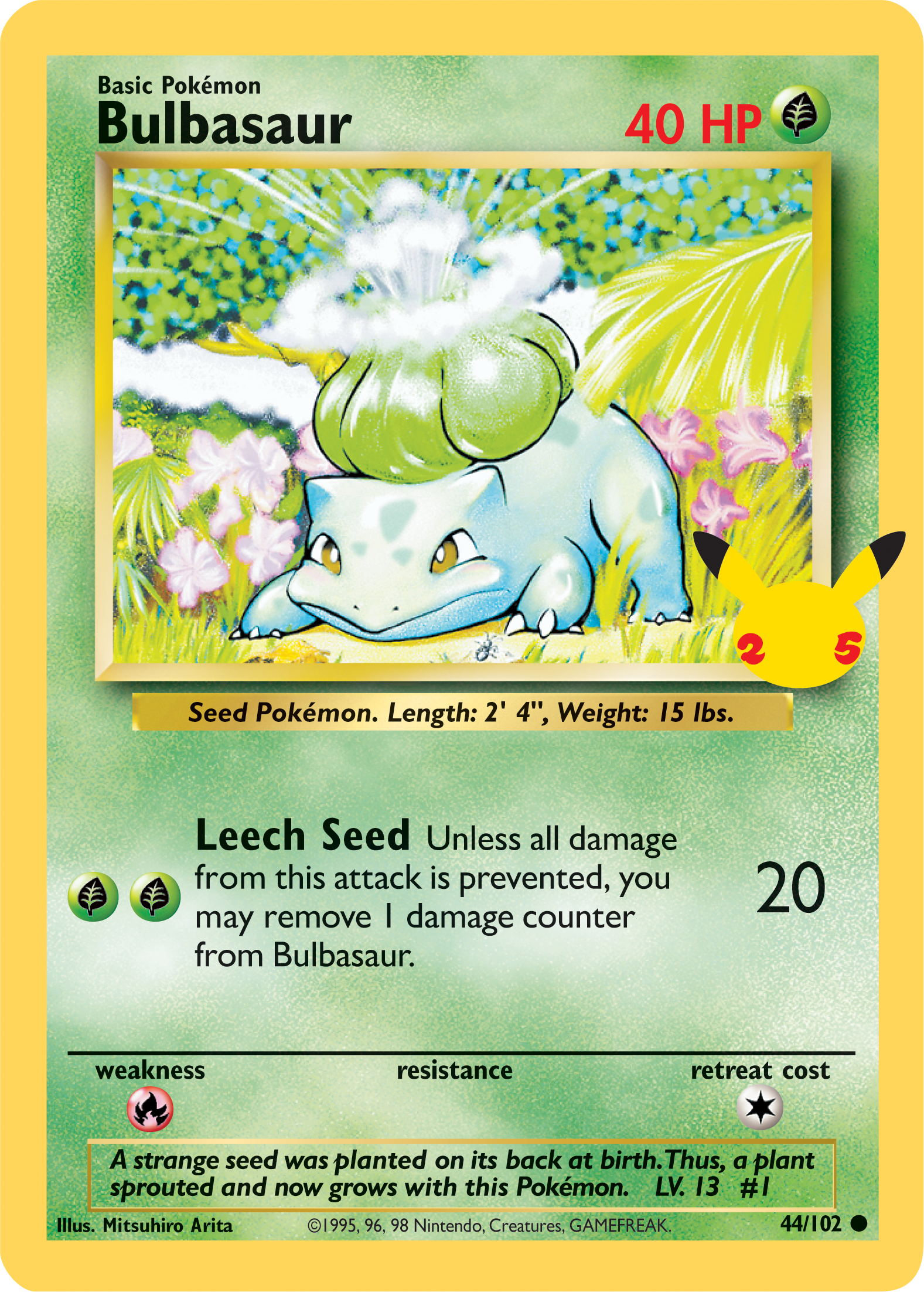 Bulbasaur (44/102) (Jumbo Card) [First Partner Pack] | Exor Games Bridgewater