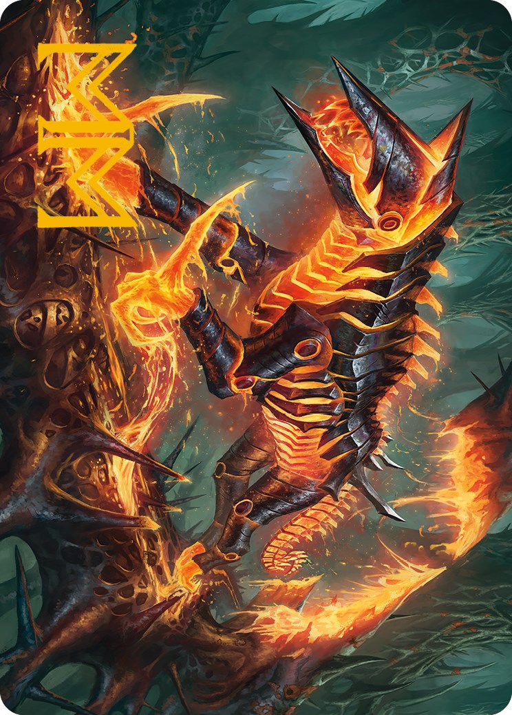 Kuldotha Cackler Art Card (Gold-Stamped Signature) [Phyrexia: All Will Be One Art Series] | Exor Games Bridgewater