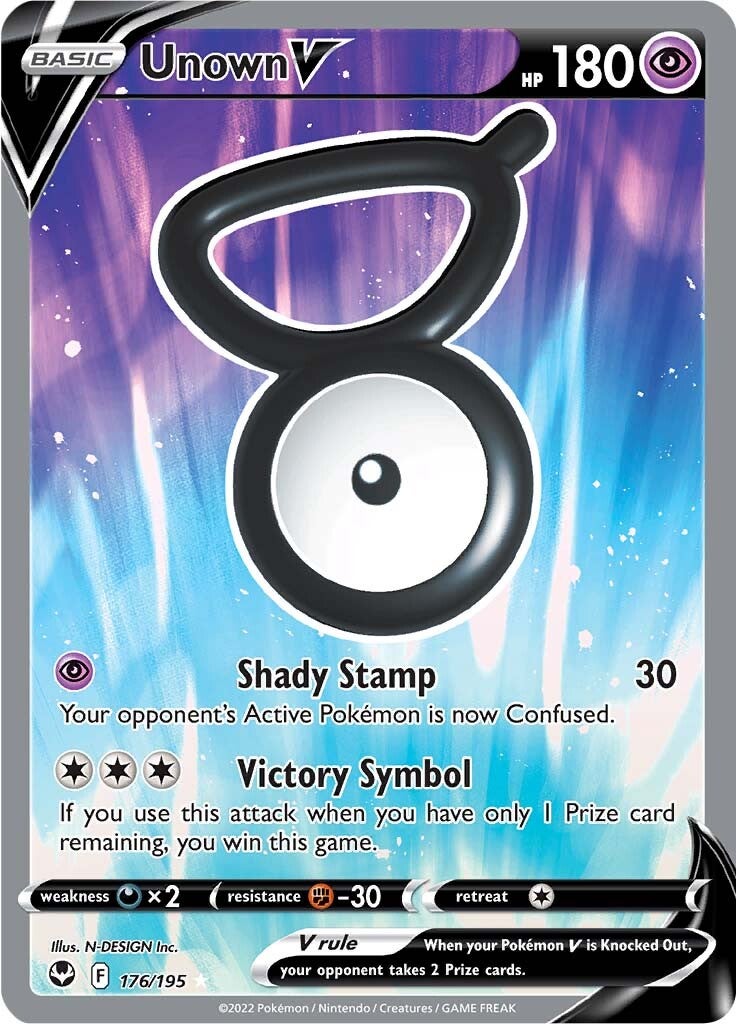 Unown V (176/195) [Sword & Shield: Silver Tempest] | Exor Games Bridgewater