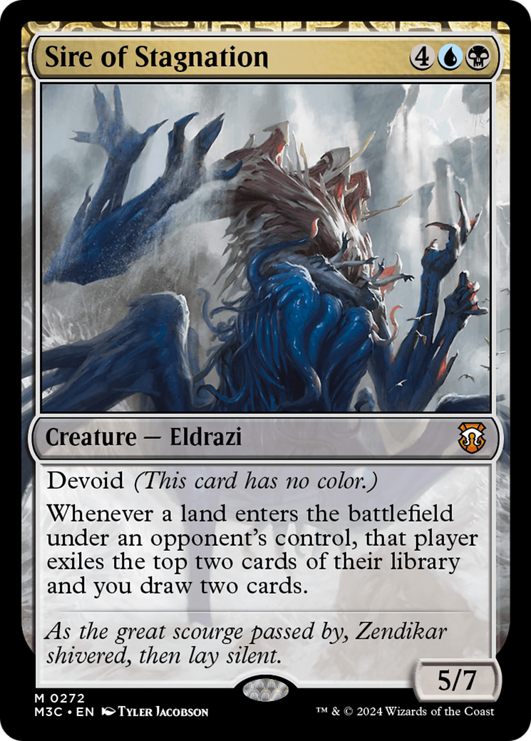 Sire of Stagnation (Ripple Foil) [Modern Horizons 3 Commander] | Exor Games Bridgewater