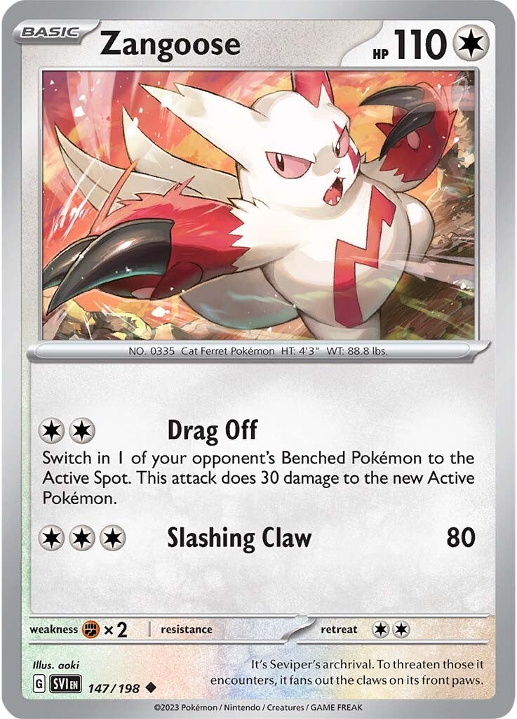 Zangoose (147/198) [Scarlet & Violet: Base Set] | Exor Games Bridgewater