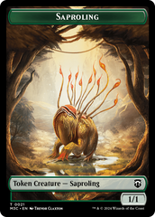 Tarmogoyf // Saproling Double-Sided Token [Modern Horizons 3 Commander Tokens] | Exor Games Bridgewater