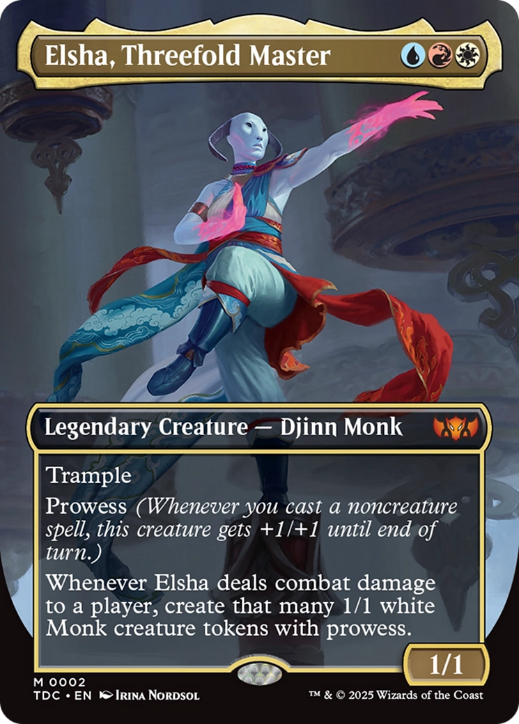 Elsha, Threefold Master (Borderless) [Tarkir: Dragonstorm Commander] | Exor Games Bridgewater
