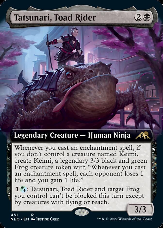 Tatsunari, Toad Rider (Extended Art) [Kamigawa: Neon Dynasty] | Exor Games Bridgewater