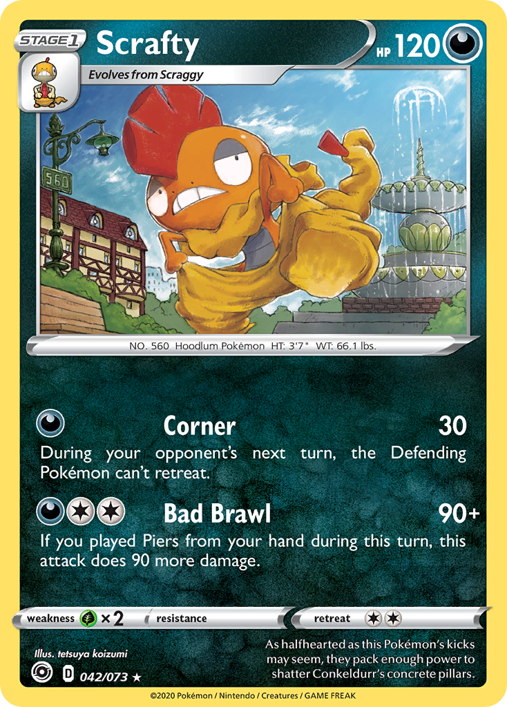 Scrafty (042/073) [Sword & Shield: Champion's Path] | Exor Games Bridgewater