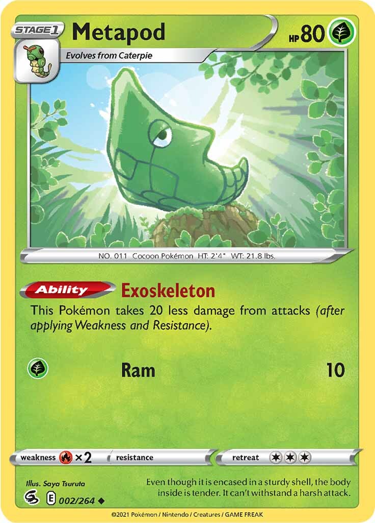 Metapod (002/264) [Sword & Shield: Fusion Strike] | Exor Games Bridgewater