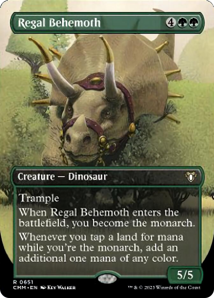 Regal Behemoth (Borderless Alternate Art) [Commander Masters] | Exor Games Bridgewater