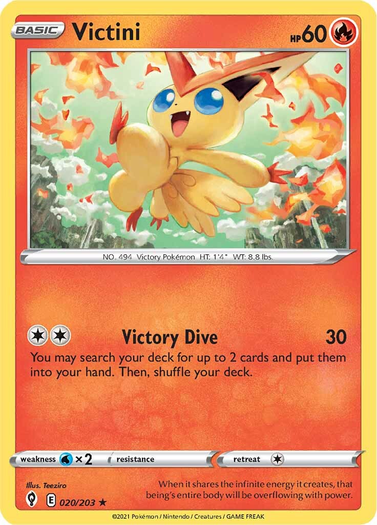 Victini (020/203) [Sword & Shield: Evolving Skies] | Exor Games Bridgewater