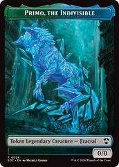 Beast // Primo, The Indivisible Double-Sided Token [Secrets of Strixhaven Commander Tokens] | Exor Games Bridgewater
