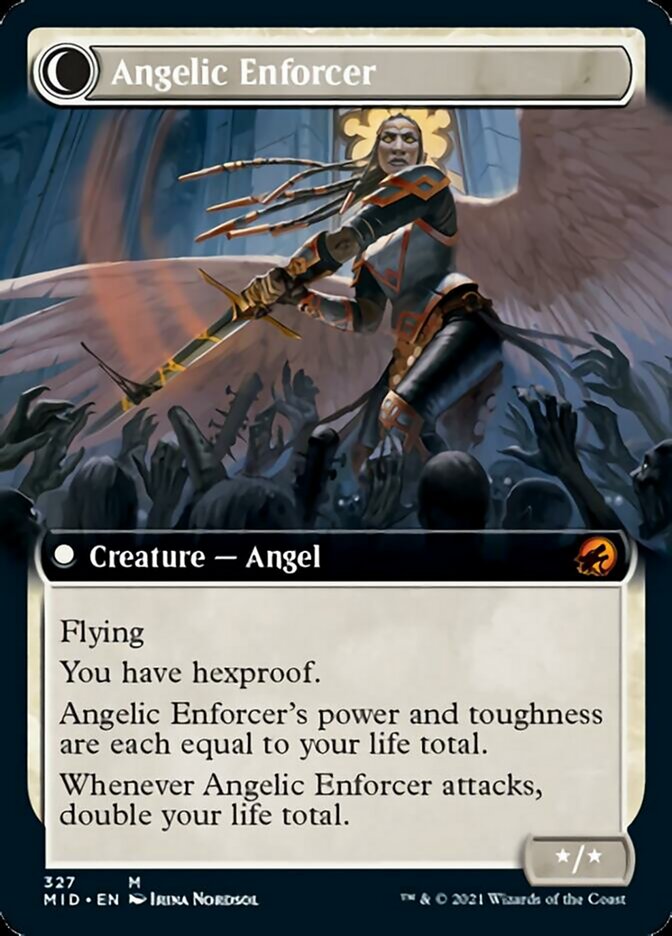 Enduring Angel // Angelic Enforcer (Extended Art) [Innistrad: Midnight Hunt] | Exor Games Bridgewater
