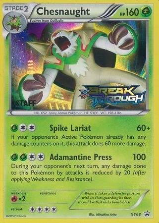 Chesnaught (XY68) (Staff) [XY: Black Star Promos] | Exor Games Bridgewater