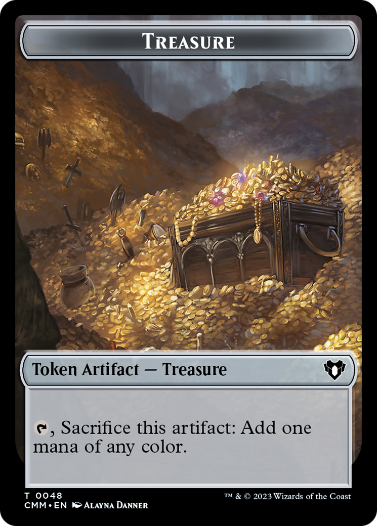 Treasure // Dragon (0020) Double-Sided Token [Commander Masters Tokens] | Exor Games Bridgewater