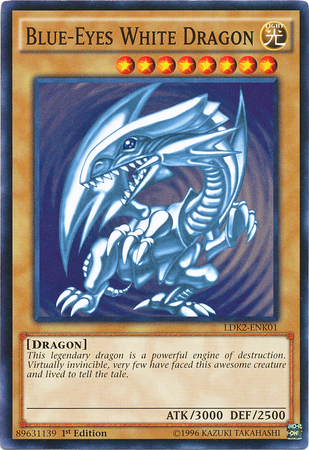 Blue-Eyes White Dragon (Version 2) [LDK2-ENK01] Common | Exor Games Bridgewater