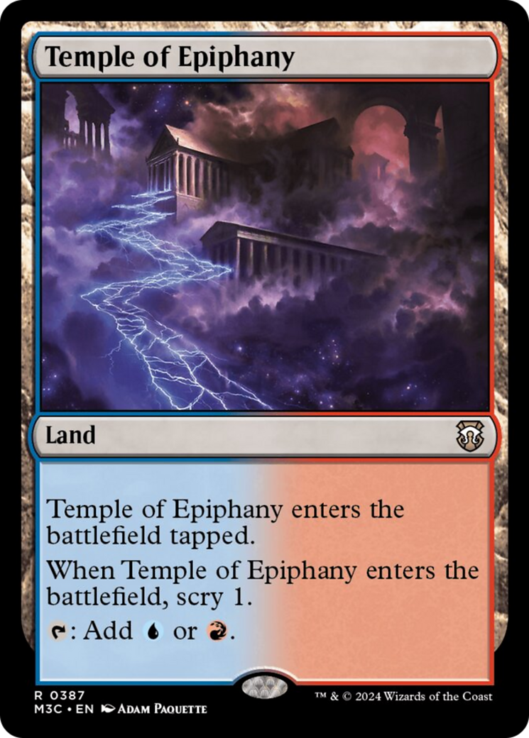 Temple of Epiphany (Ripple Foil) [Modern Horizons 3 Commander] | Exor Games Bridgewater