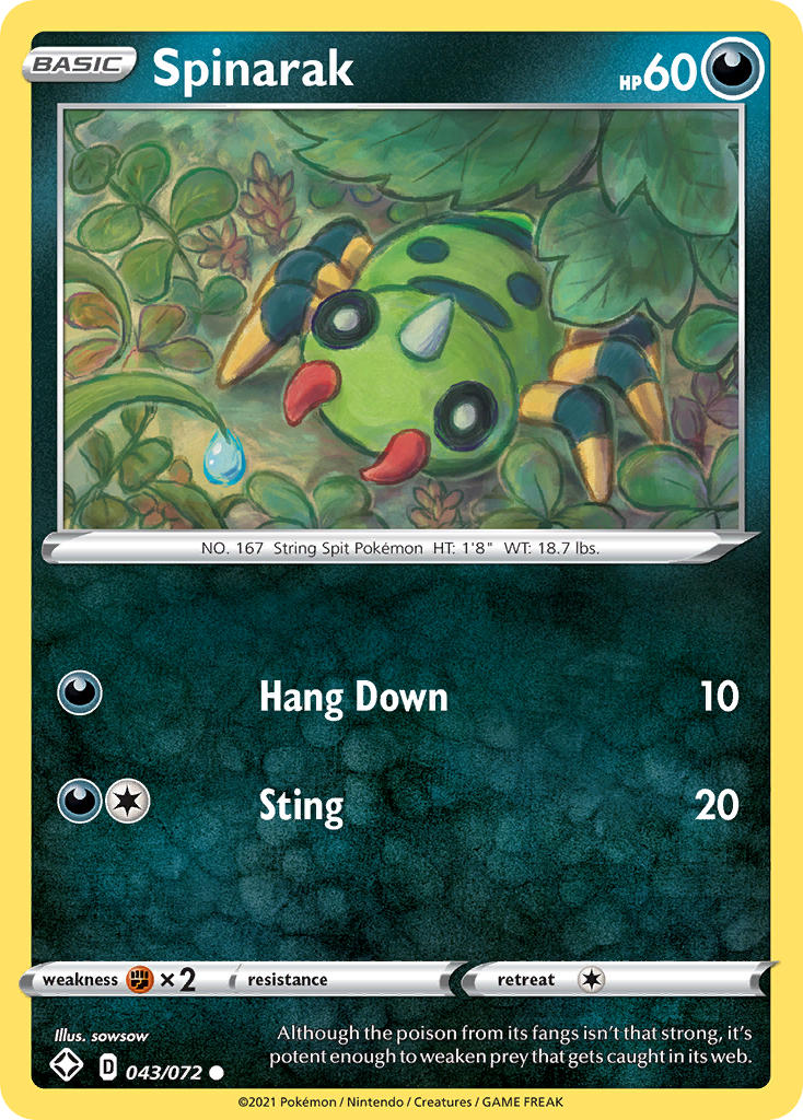 Spinarak (043/072) [Sword & Shield: Shining Fates] | Exor Games Bridgewater