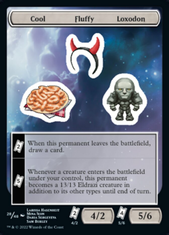 Cool Fluffy Loxodon [Unfinity Stickers] | Exor Games Bridgewater