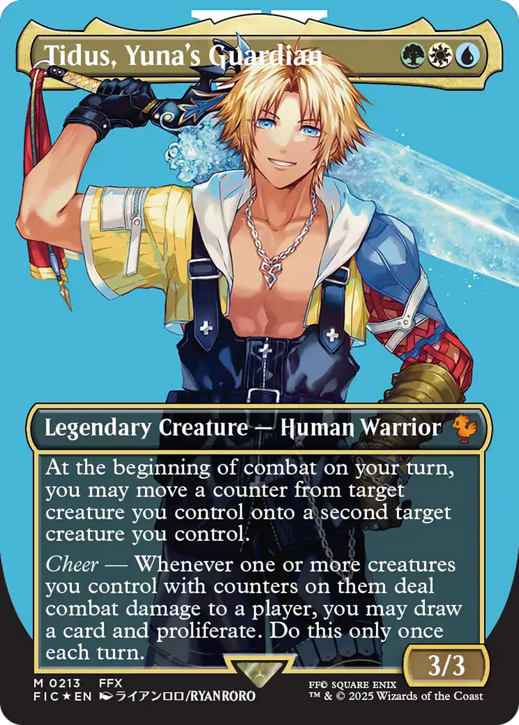 Tidus, Yuna's Guardian (Borderless) (Surge Foil) [FINAL FANTASY Commander] | Exor Games Bridgewater