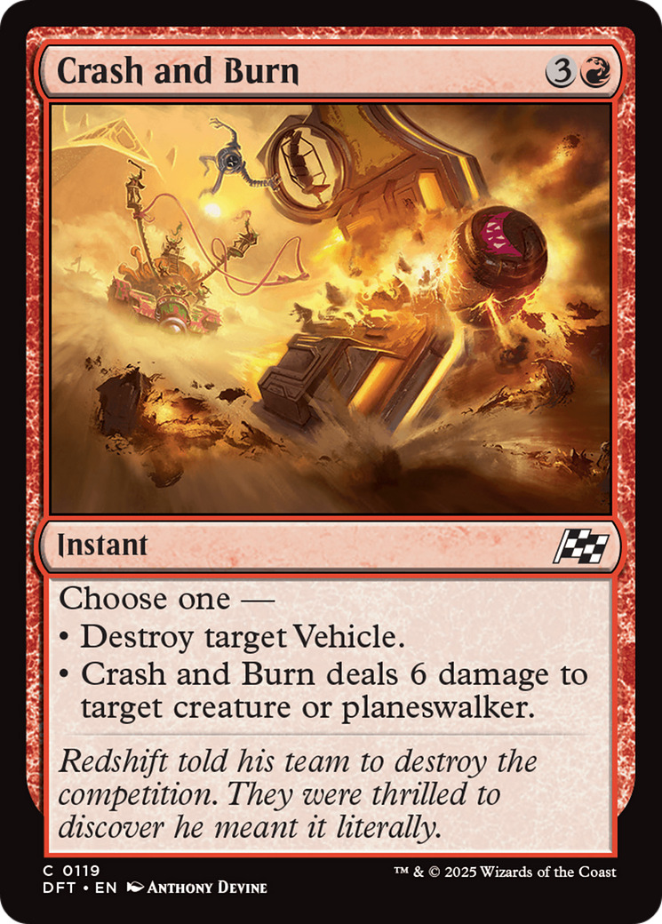 Crash and Burn [Aetherdrift] | Exor Games Bridgewater