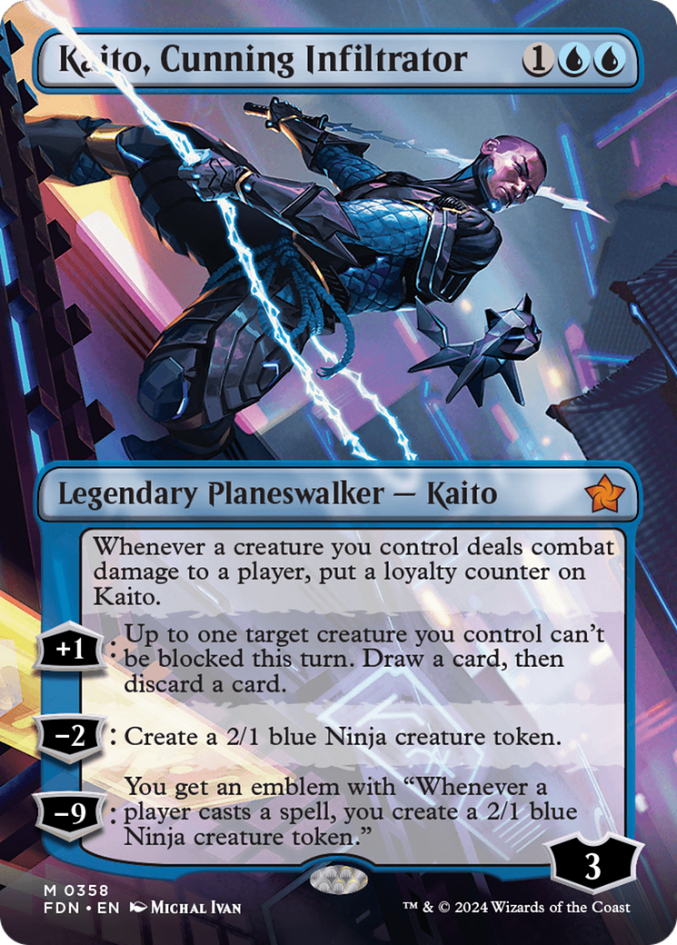 Kaito, Cunning Infiltrator (Borderless) [Foundations] | Exor Games Bridgewater