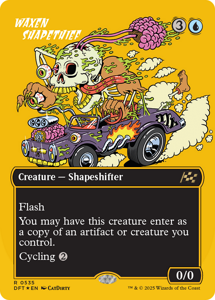 Waxen Shapethief (Borderless) (First-Place Foil) [Aetherdrift] | Exor Games Bridgewater