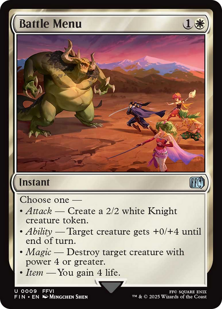 Battle Menu [FINAL FANTASY] | Exor Games Bridgewater