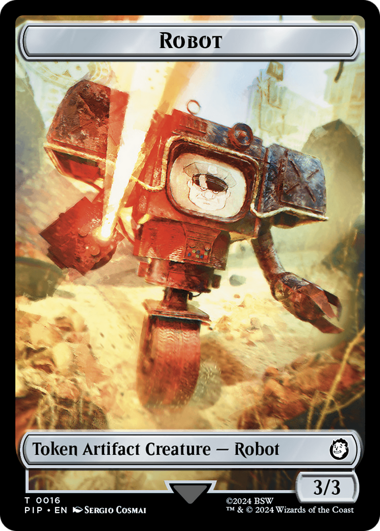 Robot // Junk Double-Sided Token [Fallout Tokens] | Exor Games Bridgewater