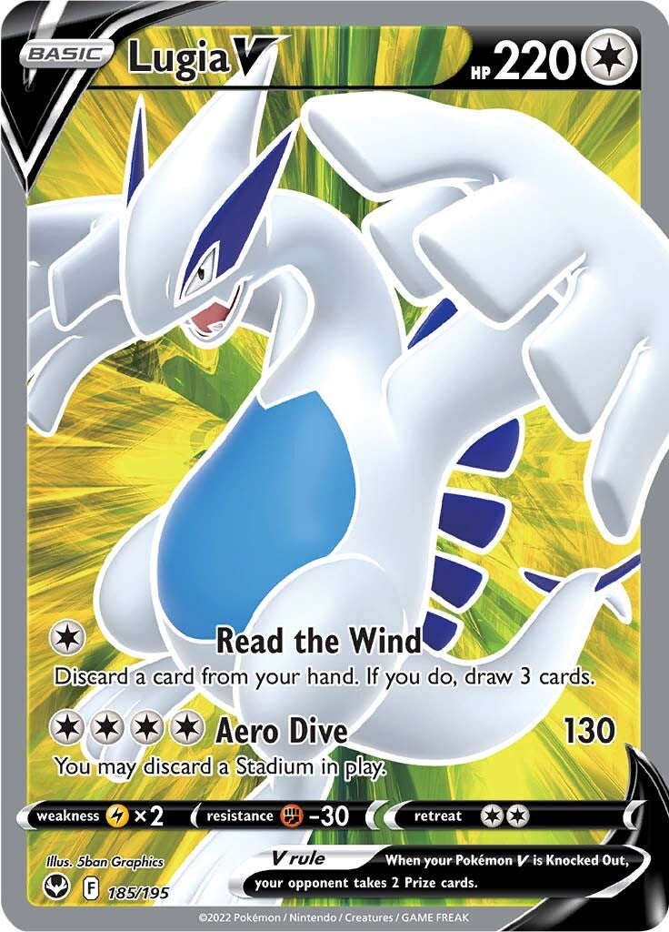 Lugia V (185/195) [Sword & Shield: Silver Tempest] | Exor Games Bridgewater