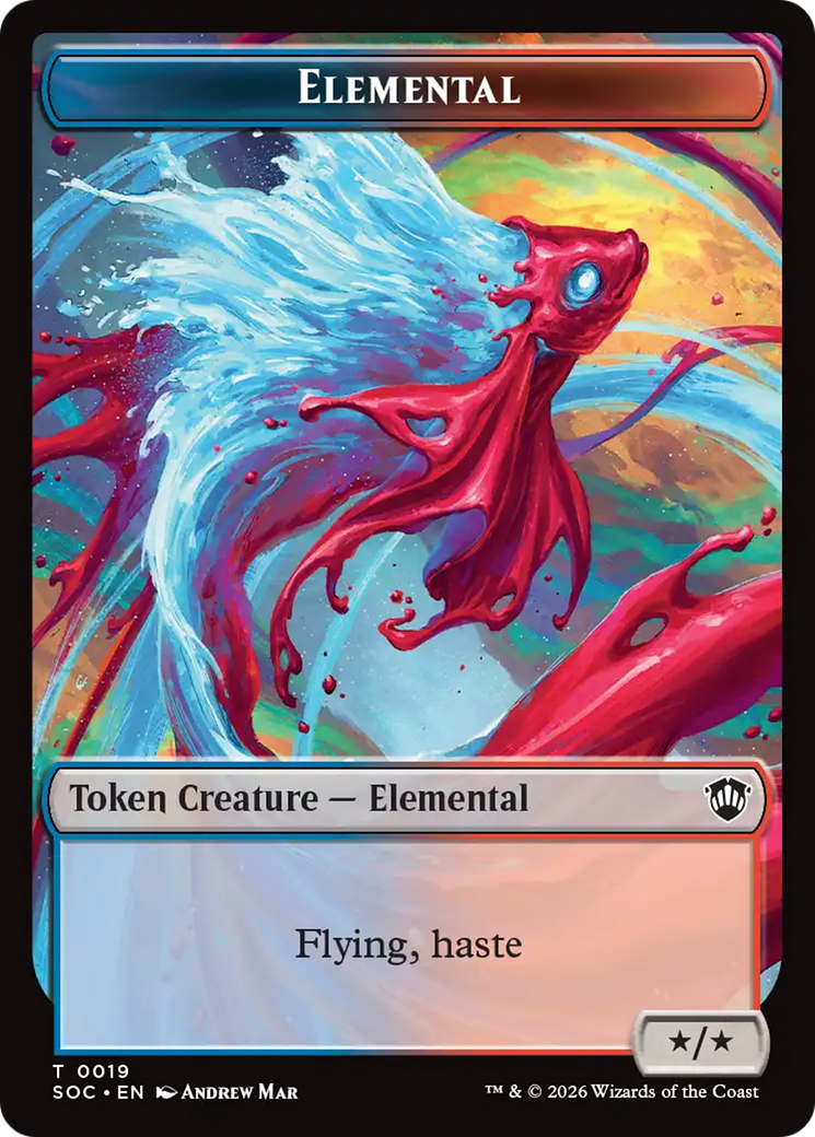 Elemental (0019) // Copy Double-Sided Token [Secrets of Strixhaven Commander Tokens] | Exor Games Bridgewater