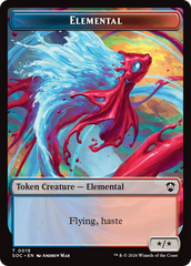 Dragon Illusion // Elemental (0019) Double-Sided Token [Secrets of Strixhaven Commander Tokens] | Exor Games Bridgewater